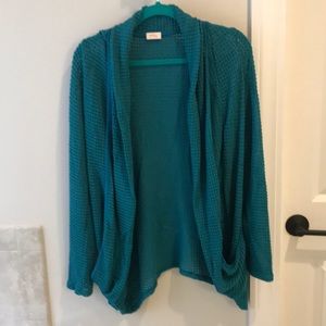 Teal cardigan sweater
